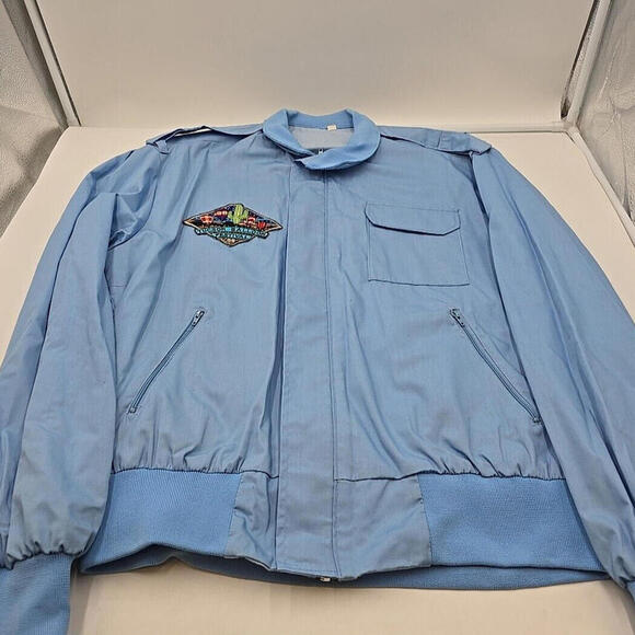 Vtg 1988 Tucson Retro Balloon Festival Bomber Jacket Windbreaker‎ Blue L - Picture 11 of 14